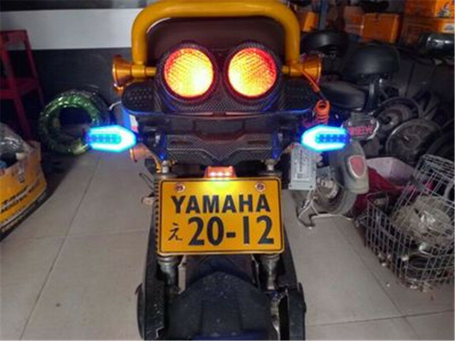 Motorcycle modified Turn signals Light(Amber) DRL(Blue) 30LED Daytime lamp 12v