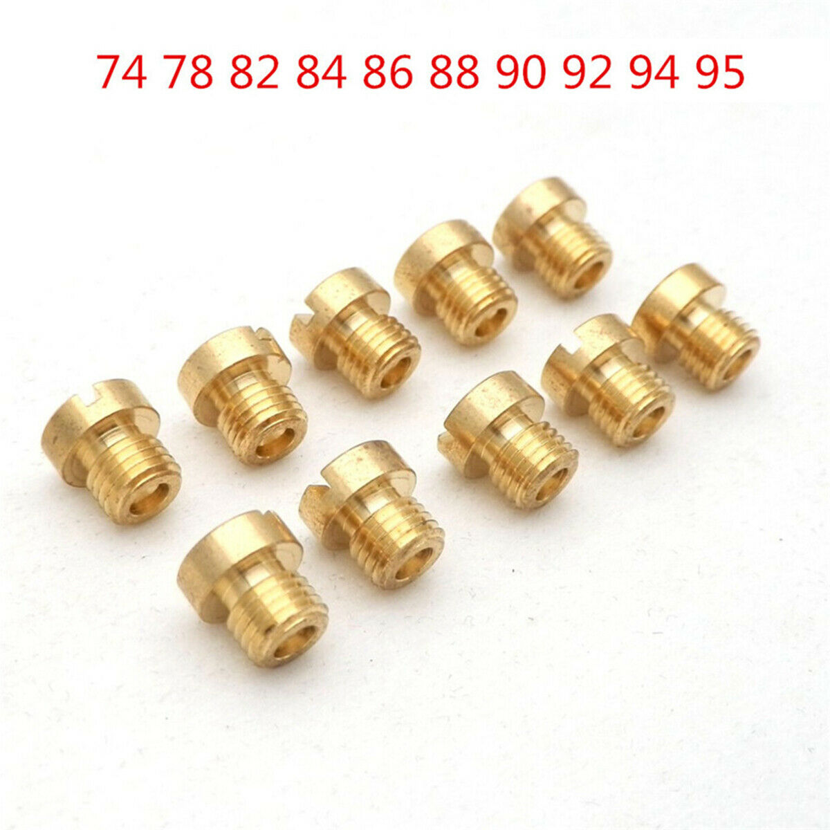10pcs Carburetor Main Jet kit for   Carb 74 78 82 84 86 88 90 92 94 95