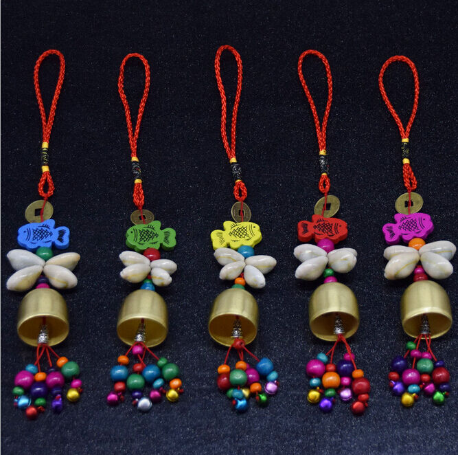 one National Copper Bell Mobile Wind Chime Home Yard Garden Outdoor Living Decor
