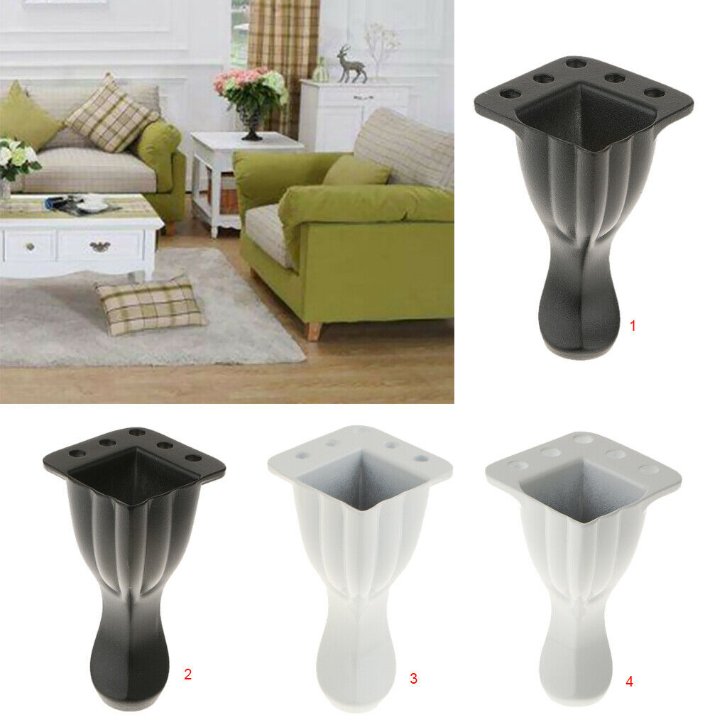 Sofa Leg Couch Table Feet Plinth Replacement H: 8cm White Non-Slip Hardware