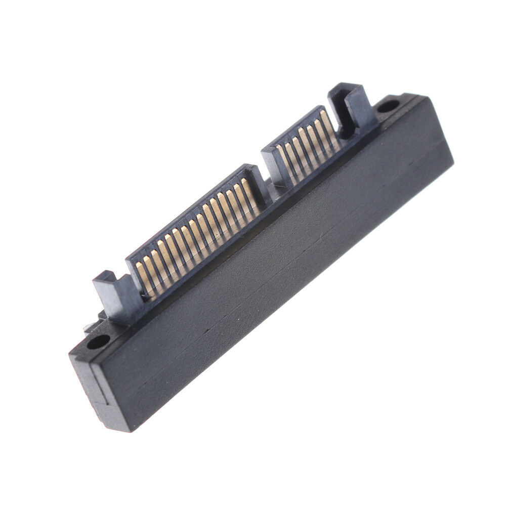 Black SATA 7 + 15 Pin 22 Pin Male to 22 Pin Female Right Angle Convertor F.l8