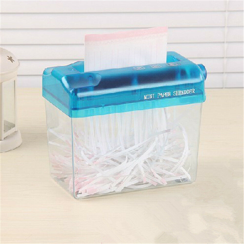 Desktop A6 Paper Shredder Mini Blue Manual Paper Cutter for Home Office School