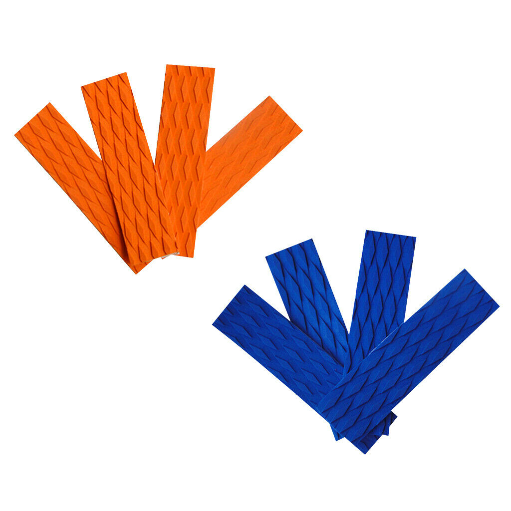 2X 4 Skimboard Surfboard Traction Tail Pads Bar Grip Longboard Mat Sheet Orange