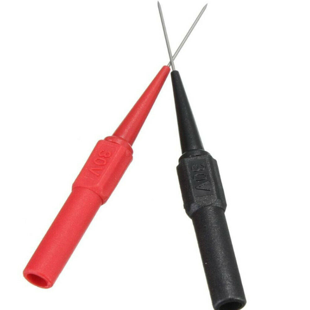 Red/Black 10PCS  4mm Banana Socket Non-destructive Pin Test Probes For Tester