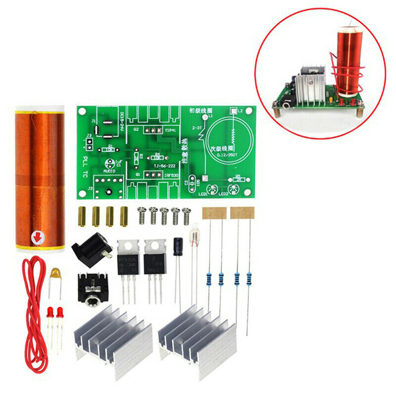 Mini Tesla Coil Plasma Speaker Kit Electronic Field Music DIY Project KitsB TL