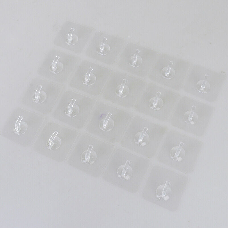 20pcs Strong Self Adhesive Door Wall Hangers Hooks Suction Rack Cup SuckerFCA