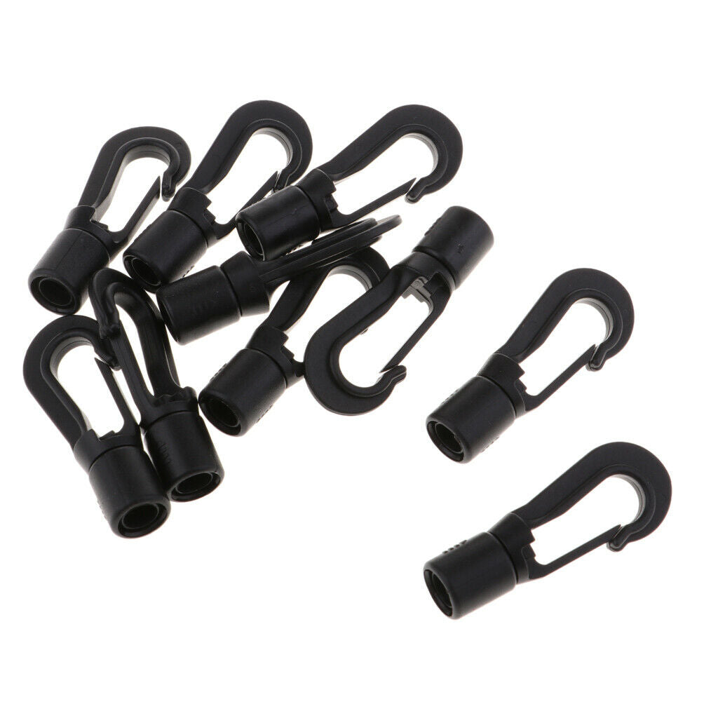 10 Count Quick Link Carabiner Elastic Rope Hook Snap Clip Outdoor Accessory
