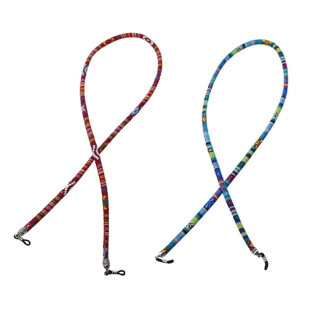 2 Pieces Women Men Sports Sunglasses Neck Cord Strap Eyeglass Glasses String