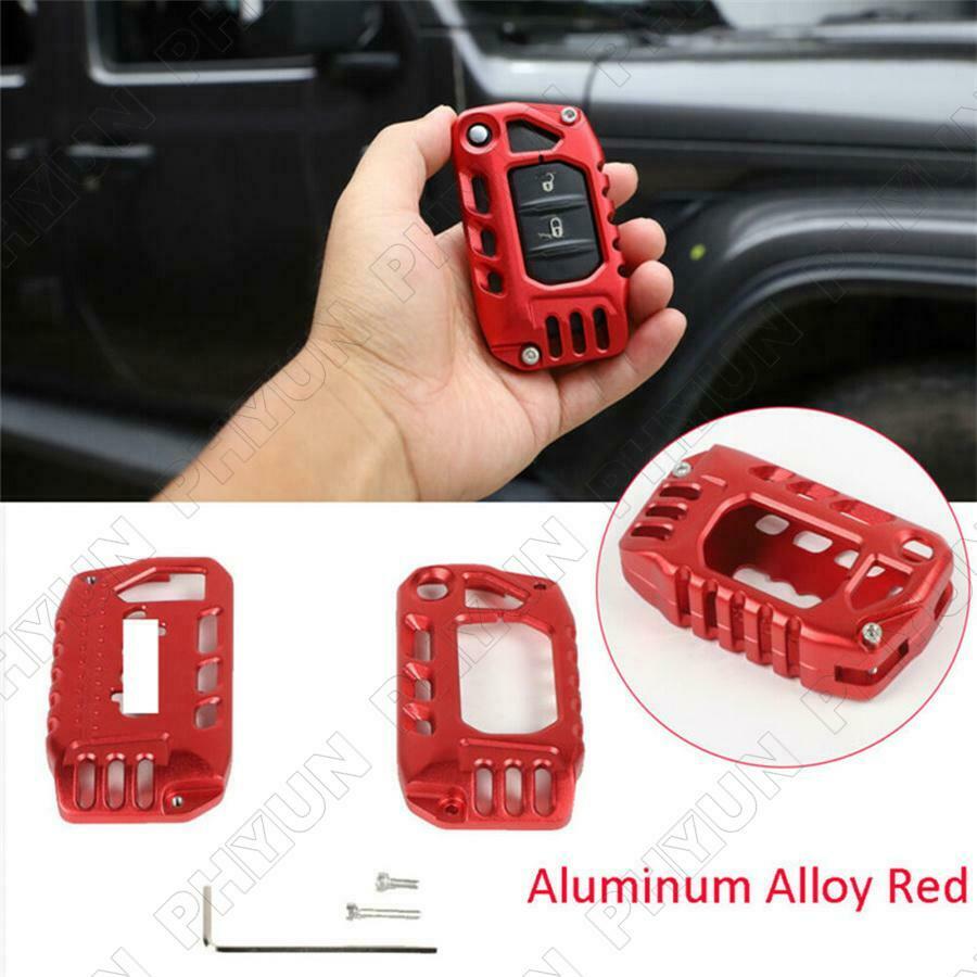 For 2018-2020 Jeep Wrangler JL JT Gladiator Alloy Key Case Cover Shell Protector