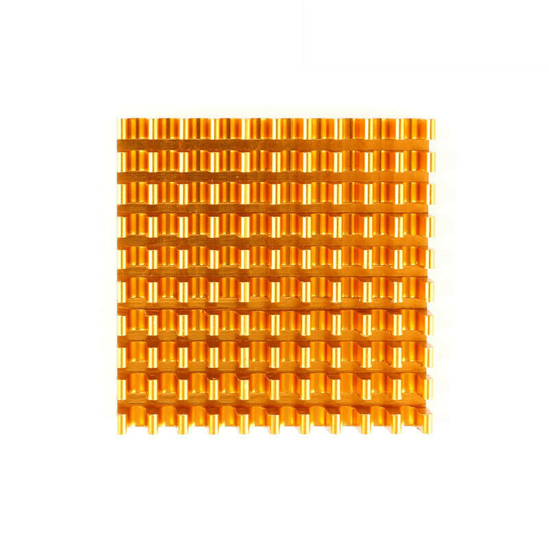 2pcs Heat sink radiator 45*45*10MM thick base Yellow thick aluminum plate alloy