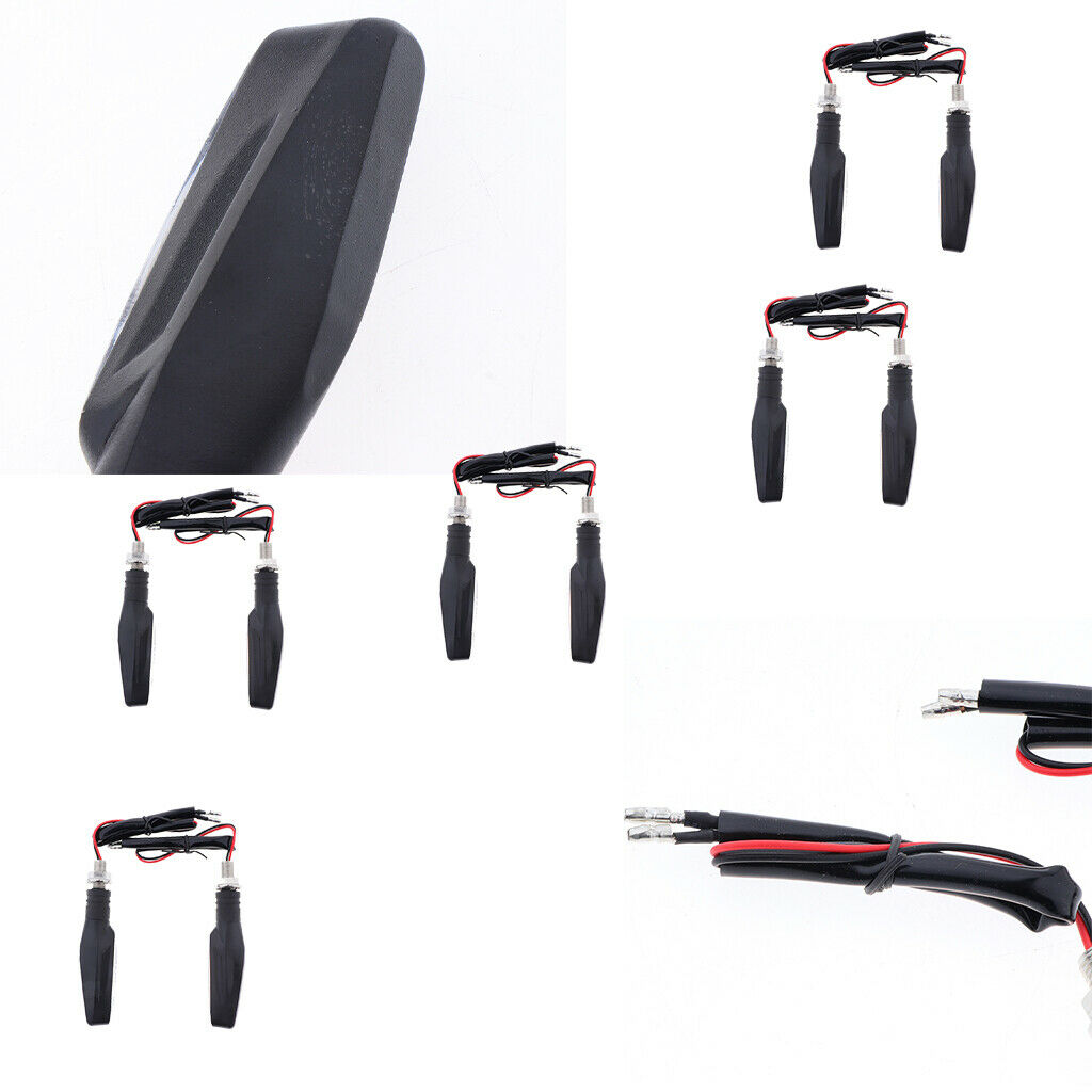 2PCS 12V LED Flowing Motorcycle Turn Signal Light Front Rear Blinker Red