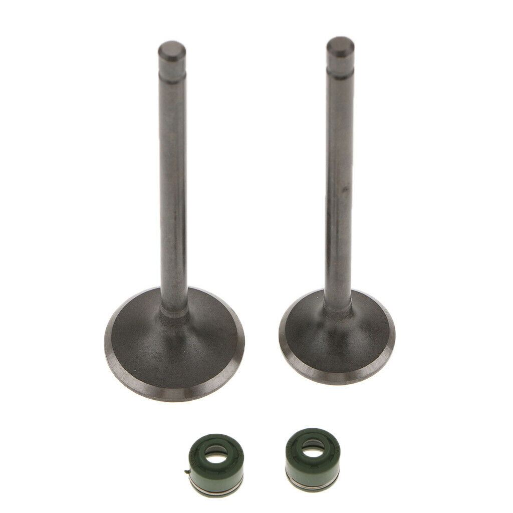 Intake Exhaust Valve Kit With Rubber Valve Stem Seals For  CG125 125cc