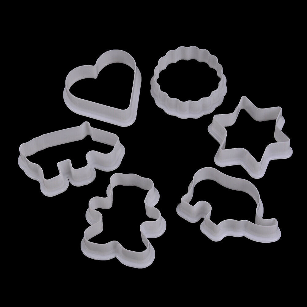 6pcs animal plastic cookie biscuit cutters pastry fondant moulds cake dec.l8
