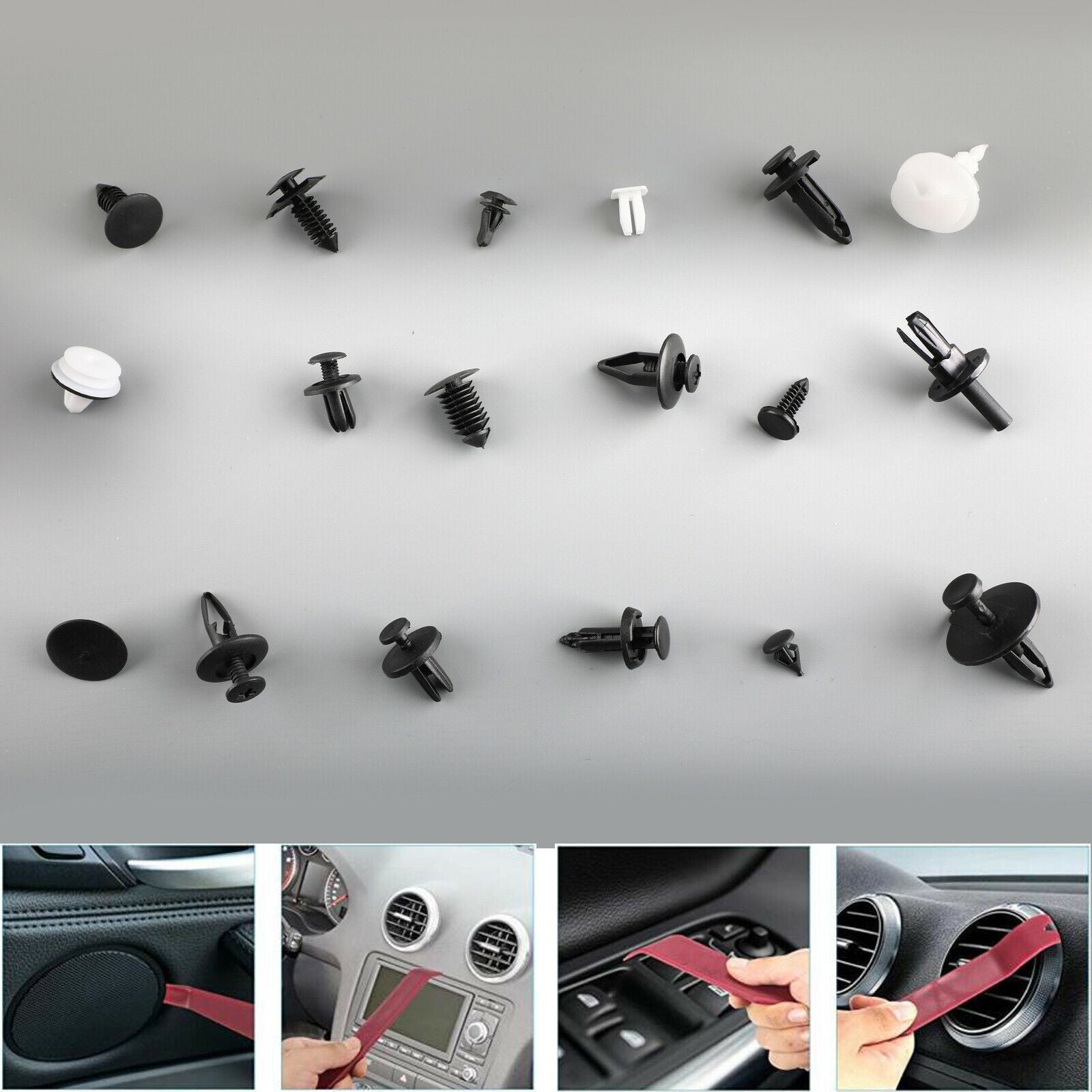446PCS Fender Door Hood Bumper Trim Clips Body Retainer Assortment&Removal Tool