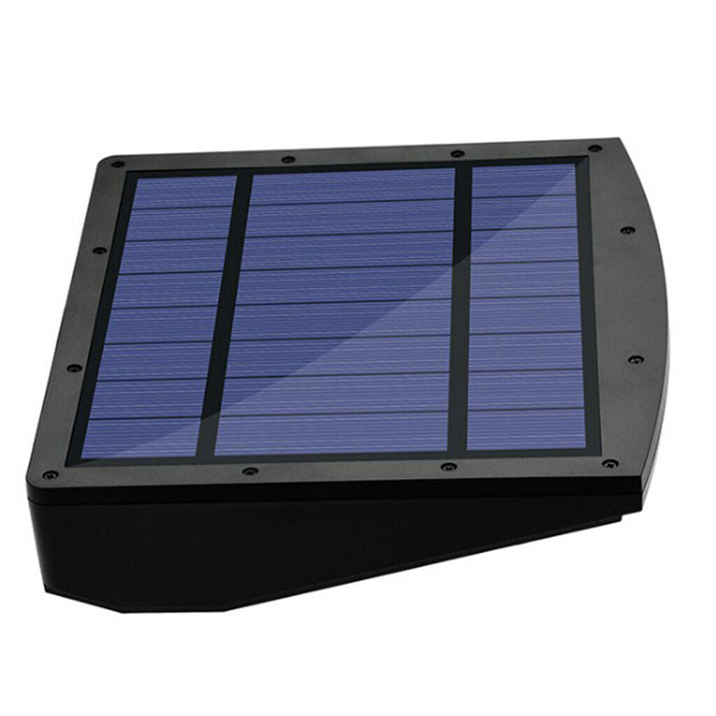 1pc LED Outdoor Solar Wall Light Motion Sensor Solar Lamp Black  White Light