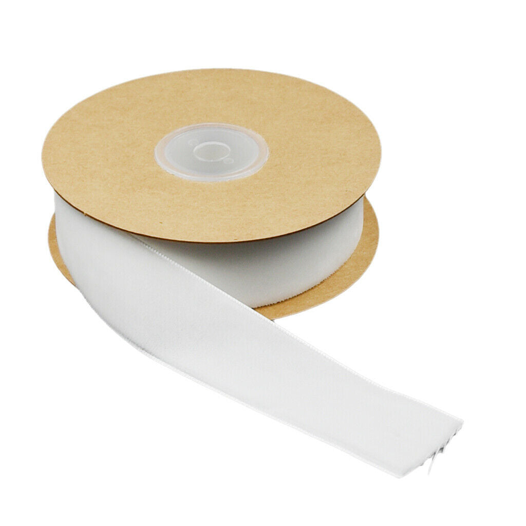 5 Yards 1 "Wide Velvet Ribbon Roll for Crafting DIY Hair Bow Clips White