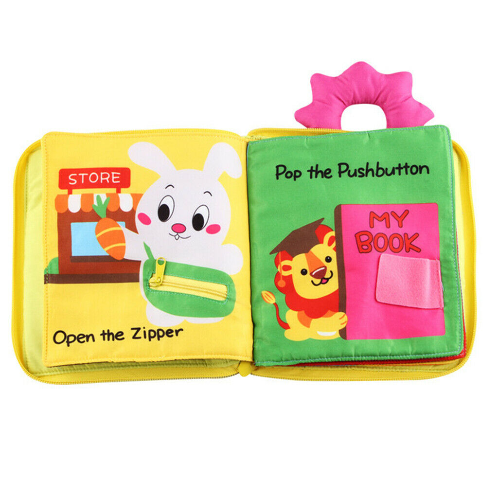 Kids Children Baby Soft Cloth Books Learning to Dress Tie Teaching Aids