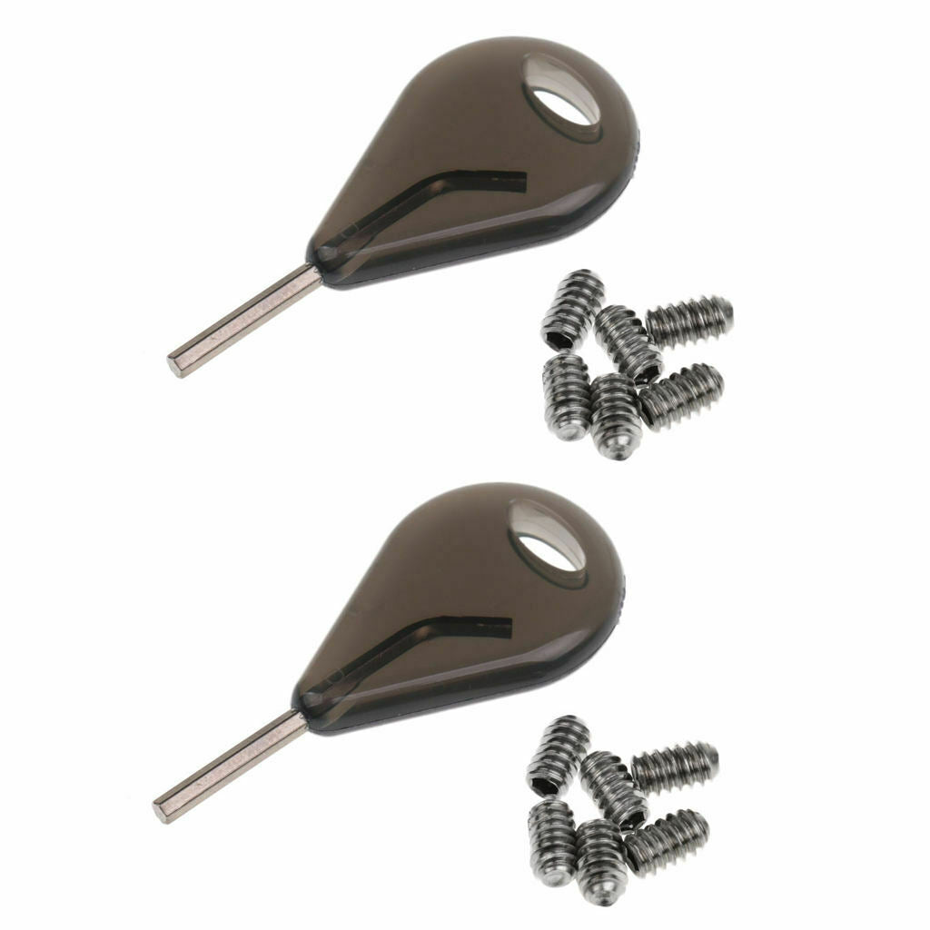 Protable 12Pcs Grub Screws with 2PCS Surfboard Fin Key Replacement Finkey