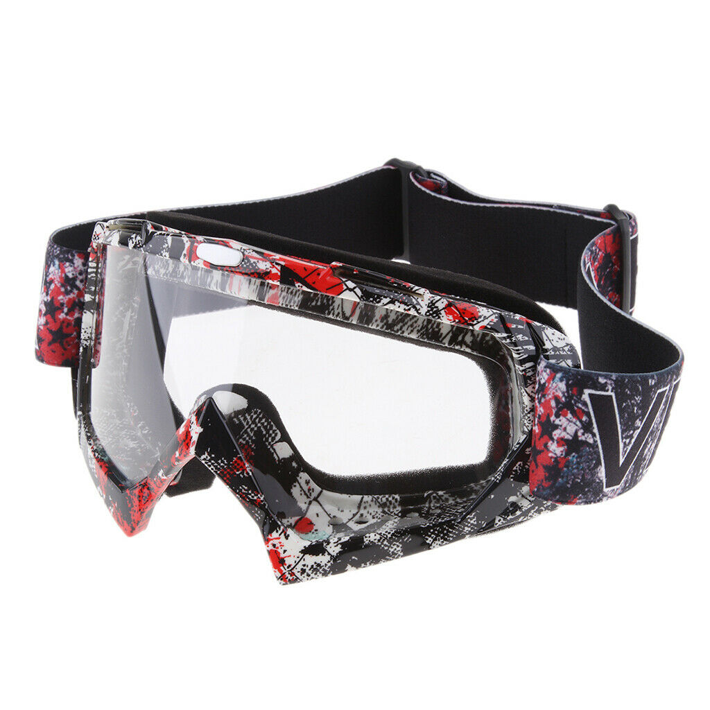 Racing Motocross Snowmobile Snowboard Goggles UV Protector Eyewear Clear