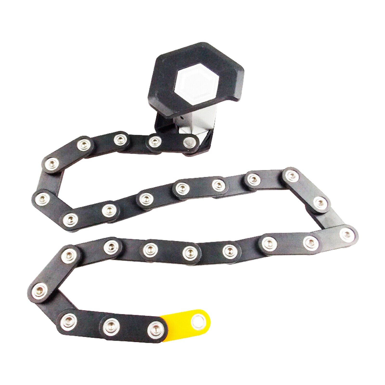 Bike Chain Lock Folding Lock with Key, Strap,Holder Anti-theft Easy Mounting
