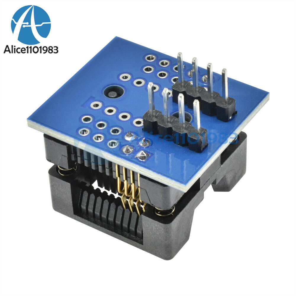 5PCS SOP8 to DIP8 Wide-body Seat Wide 200mil Programmer Adapter Socket Blue