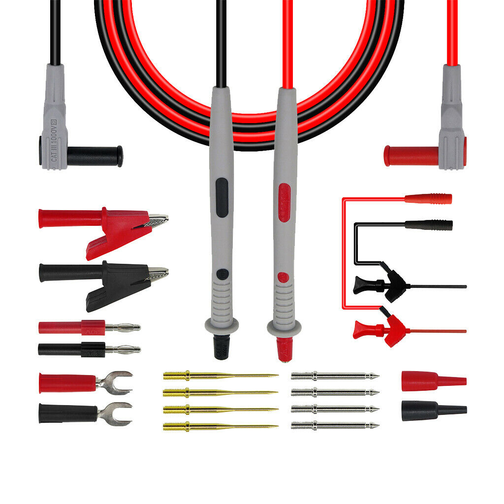 Banana Plug Electronic Test Lead 20-in-1 Multimeter Meter Test Probe Kit