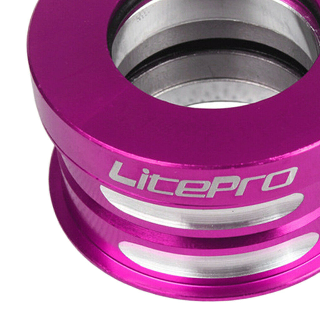 Folding Bike Headset Bicycle Headset Parts Aluminum Sealed Bearing Rose Red