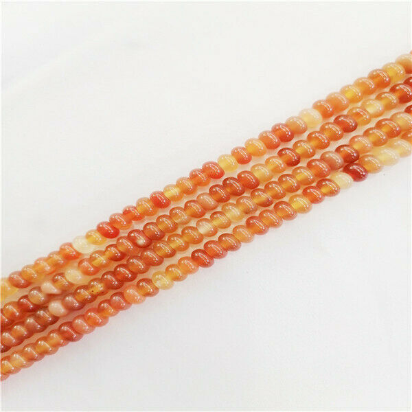 1 Strand 6x4mm Red Agate Rondelle Abacus Spacer Beads DIY Jewelry 15.5" HH9387