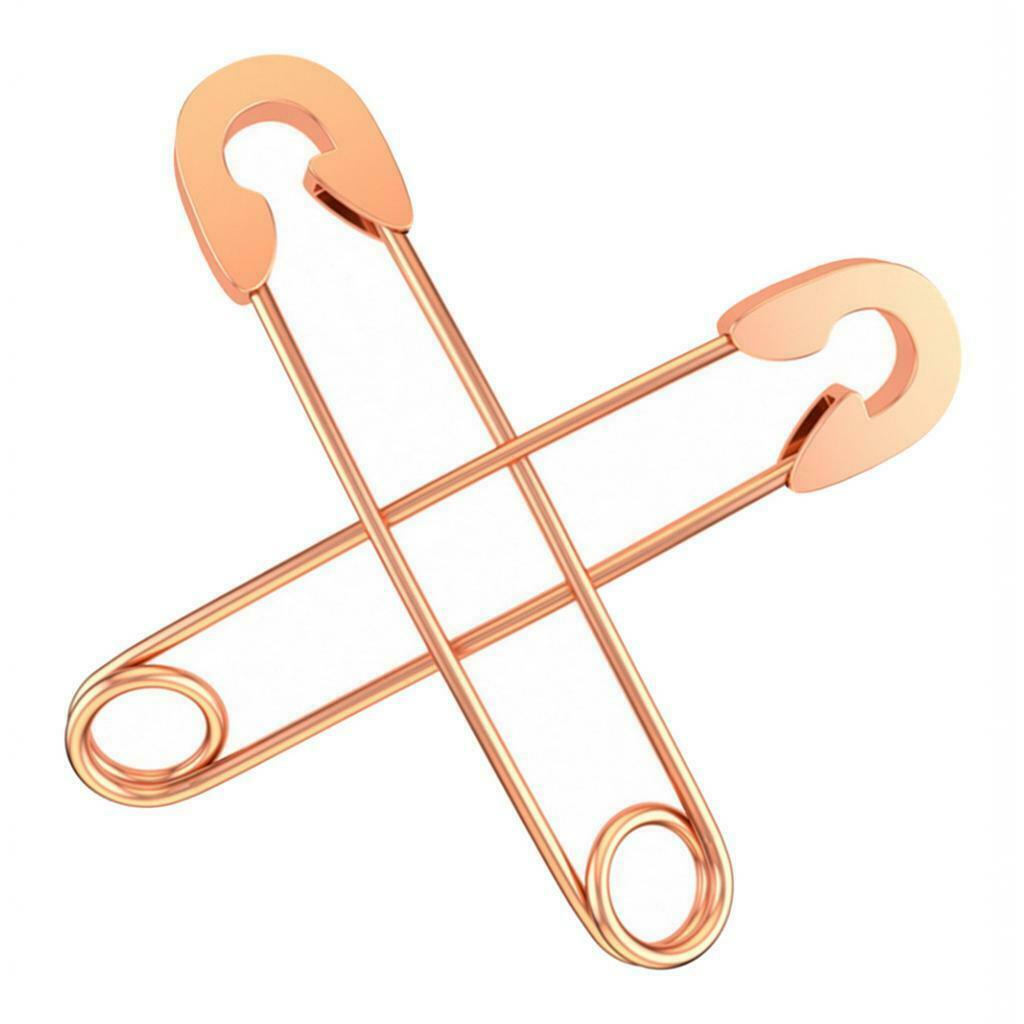 3 pairs Stainless Steel Punk Goth Safety Pin Earrings Ear Studs Jewelry