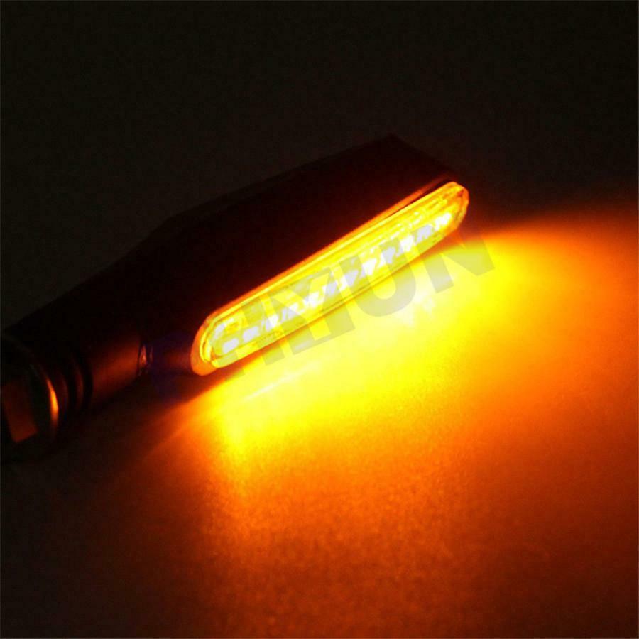 Pair 24LED Side-glowing Motorcycle Flowing Turn Signal Light Driving DRL Flowing