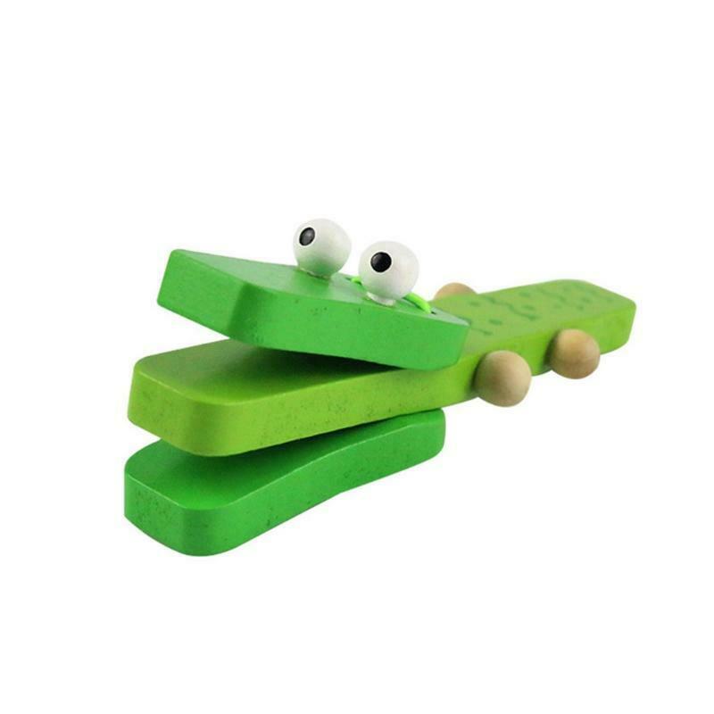 Crocodile Shape Wood Castanet Baby Musical Instrument Cartoon Child Musical Toys