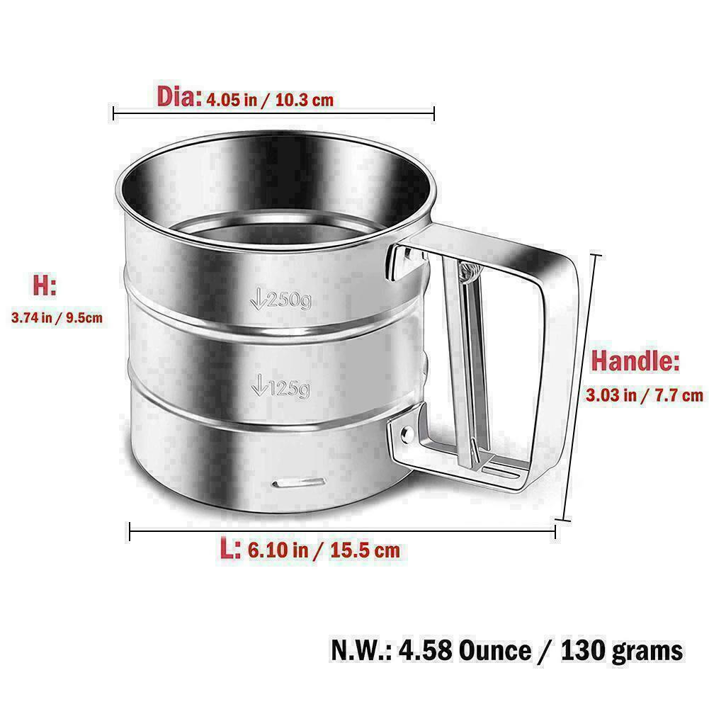 Steel Semi - Automatic Hand - Held Flour Sieve Powder T6C8 D4P5 I9E7