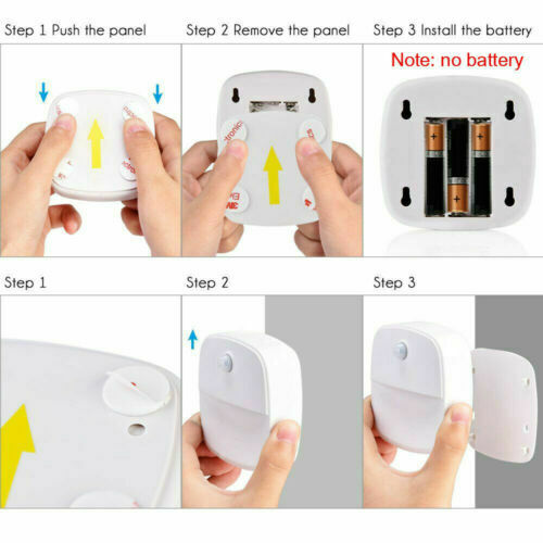 3PC LED PIR Infrared Motion Sensor Wireless Night Light Cabinet Stair Lamp
