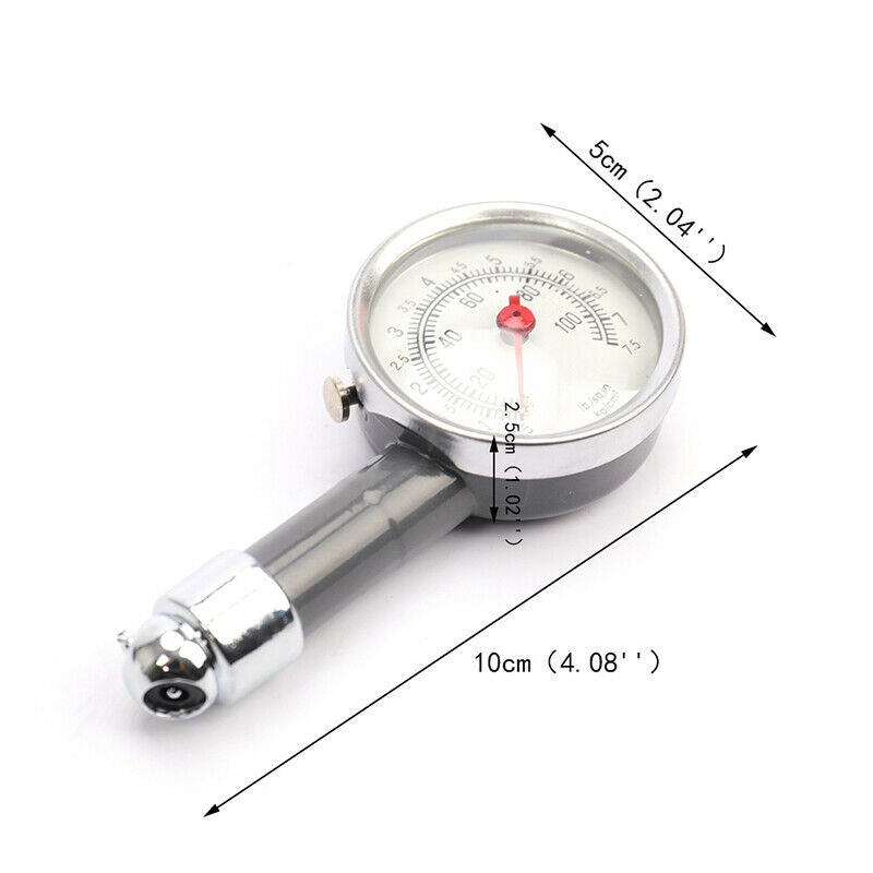 0-100PSI Motor Truck Auto Car Tyre Tire Air Pressure Gauge Dial Meter Tes.l8