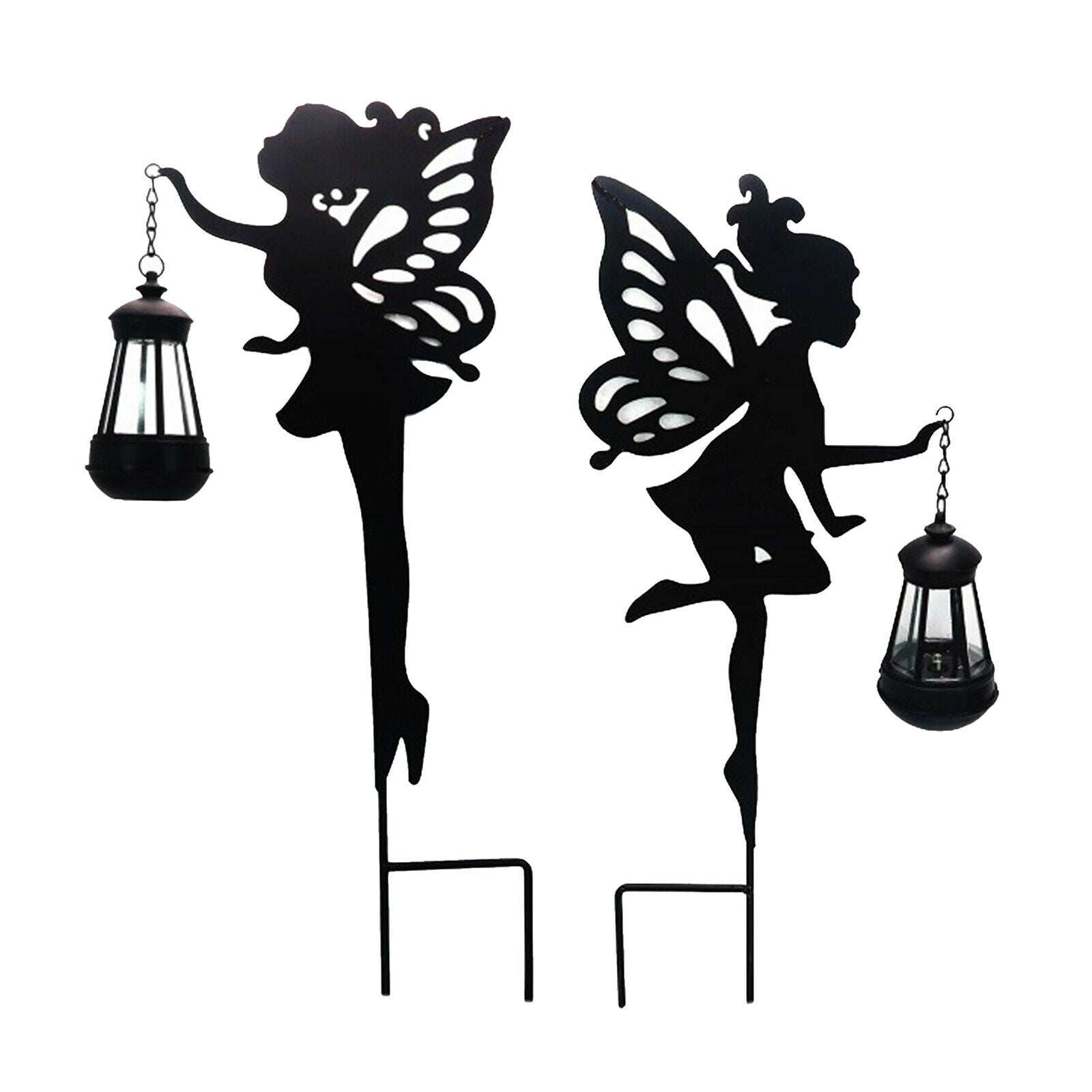 2x Outdoor Solar Garden Light Yard Patio Led Lantern Warm White Decorative