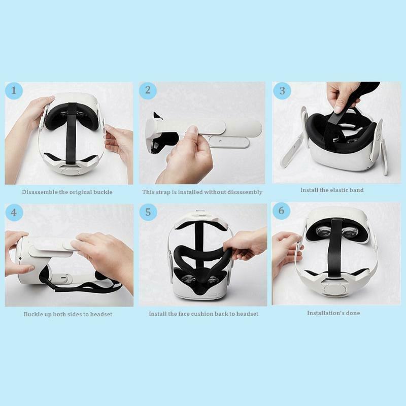 Adjust Headband Cushion Helmet for Oculus Quest 2 Maintain Balance Reduce Press