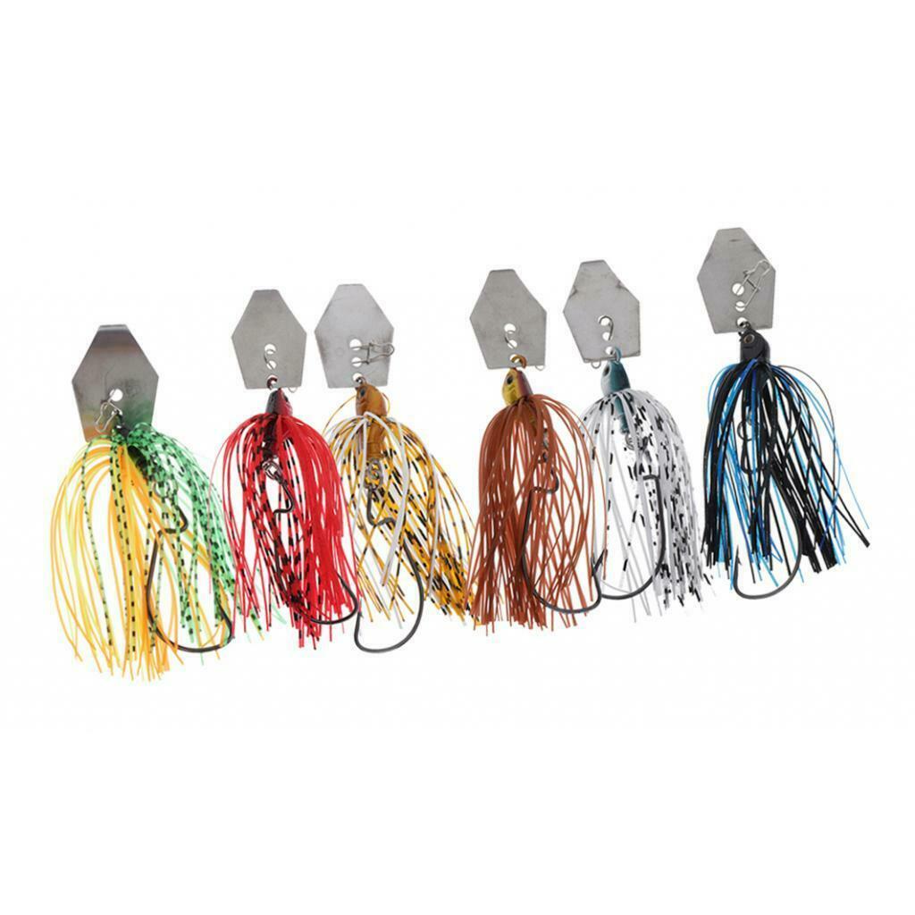 6pcs Fishing Skirt Lures Cheat Swimbaits Spinner Trolling Swim Baits Lure