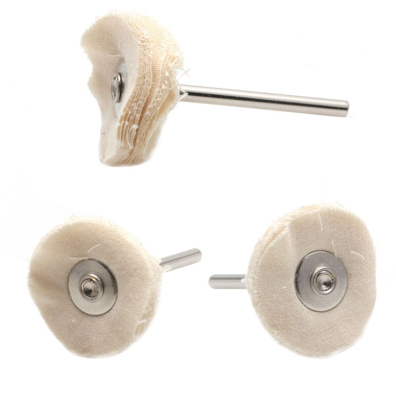 Cloth Cotton Pad Polishing Shank Wheel Rotary Tool Set Accessories 10pcs