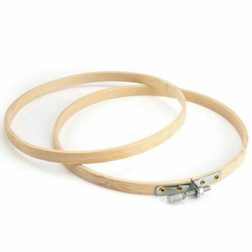 6 Inch Bamboo Embroidery Hoops Round Wooden Circle Cross Stitch 12 Pieces