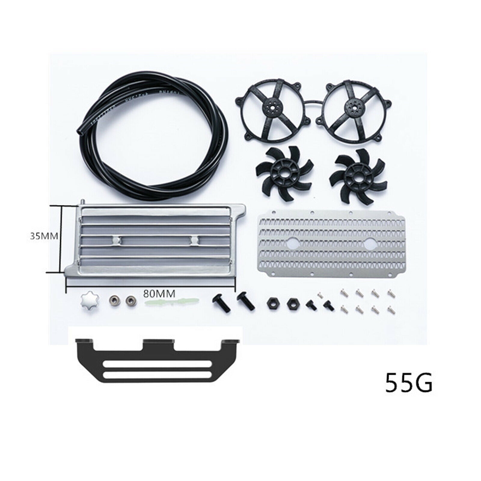 Metal Cooling Water Tank w/ Fan for 1/10 TRX-4 TRX-6 Wrangler V8 RC Crawler Car