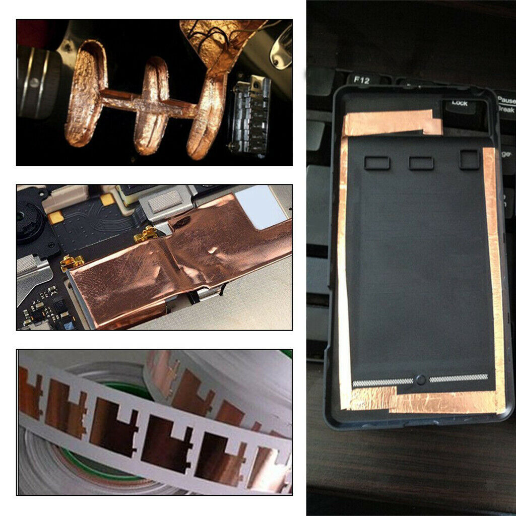 3 Pcs Guitar Copper Foil Tape Single Conductive Adhesive Sheet 30x22.5cm