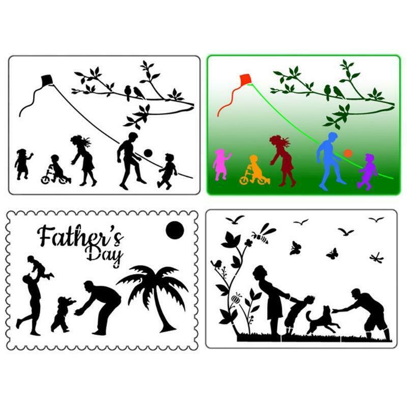 9Pcs Stencils for Card-making Create Rich Styles Suitable for Multiple Scenes