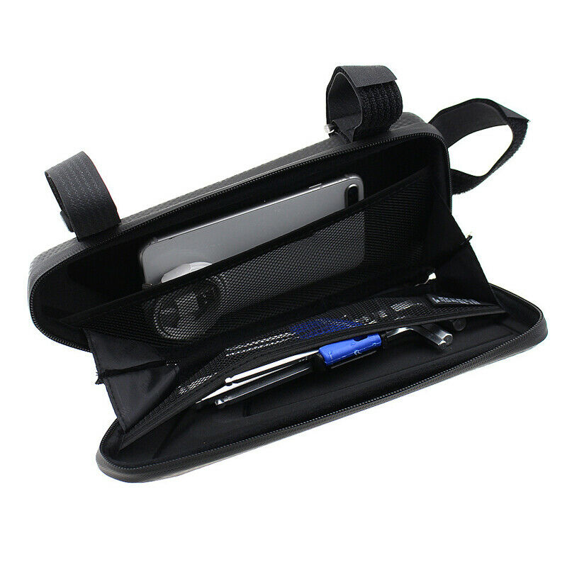 2pcs Hard Shell Motorcycle Luggage Saddle Tool Side Hanging Bag Black Waterproof
