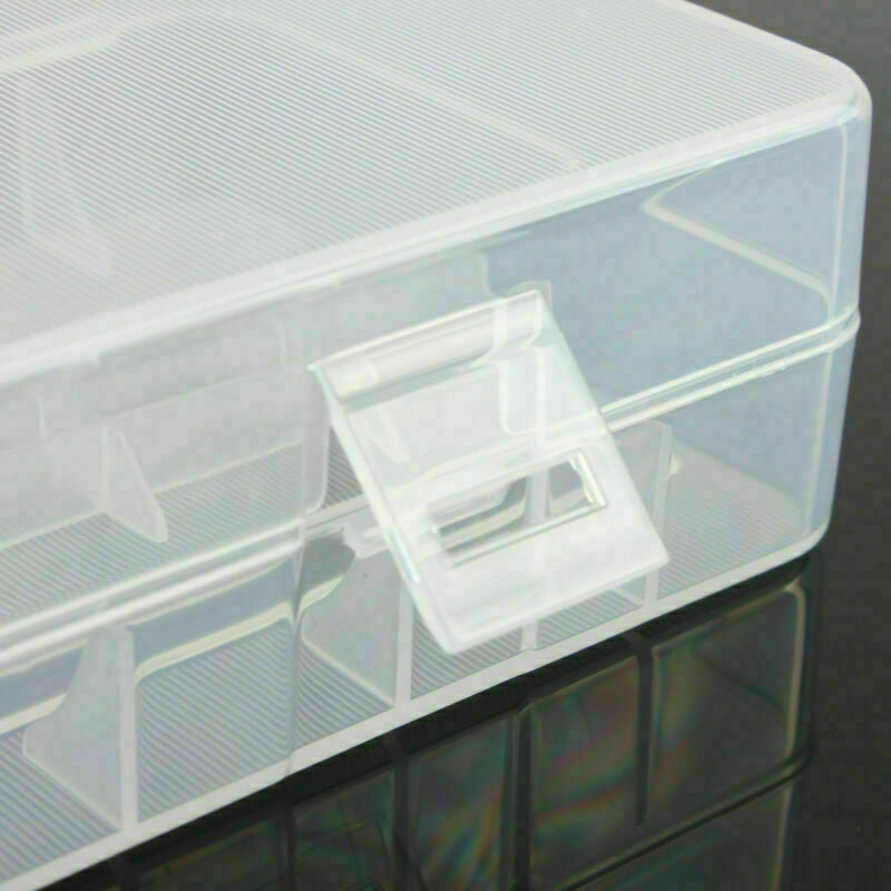 Hard Plastic Case Holder Storage Box For 2 x 26650 Rechargeable Battery Pack