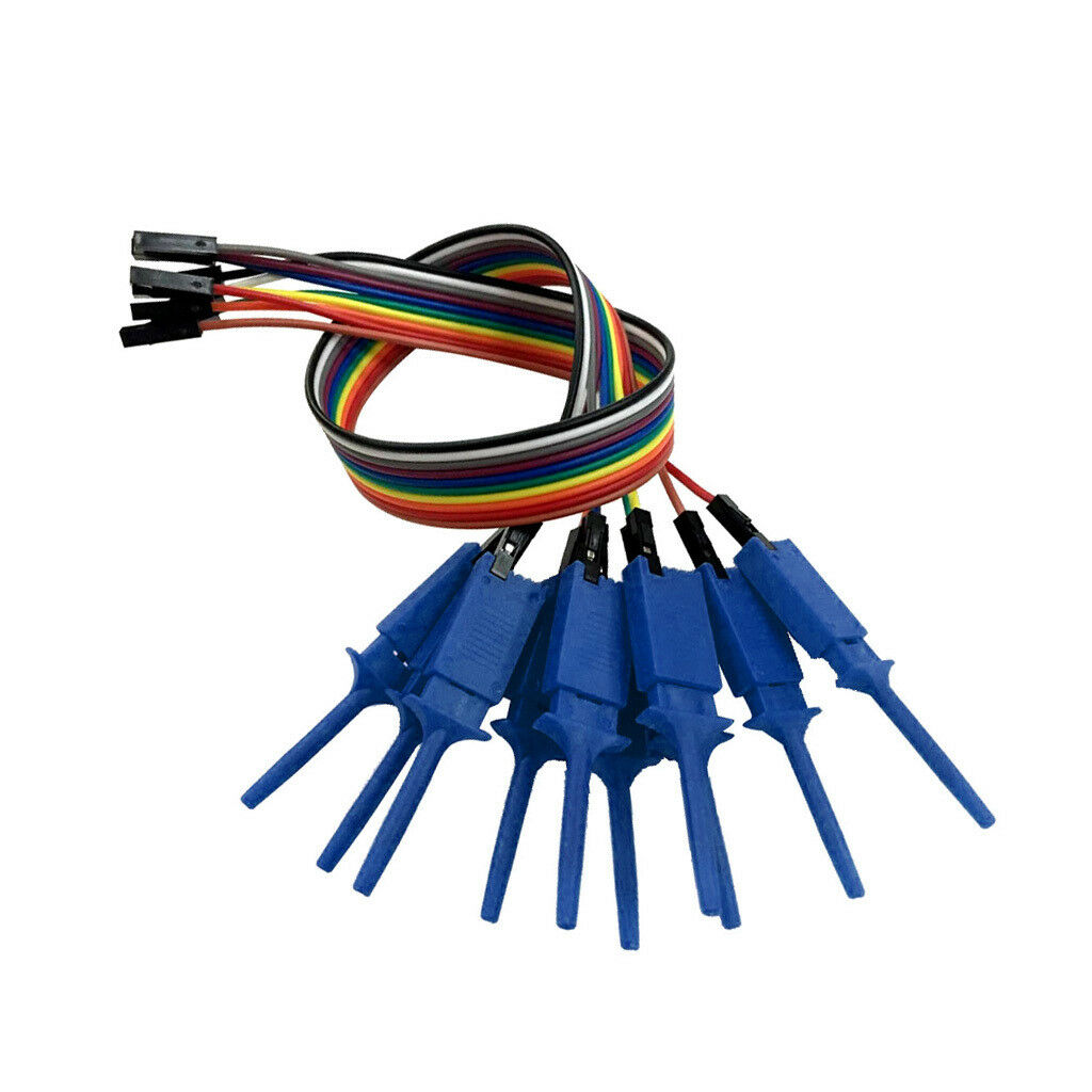 New Logic Analyzer Test Hook Clip Line 10 Pins Tool, Blue