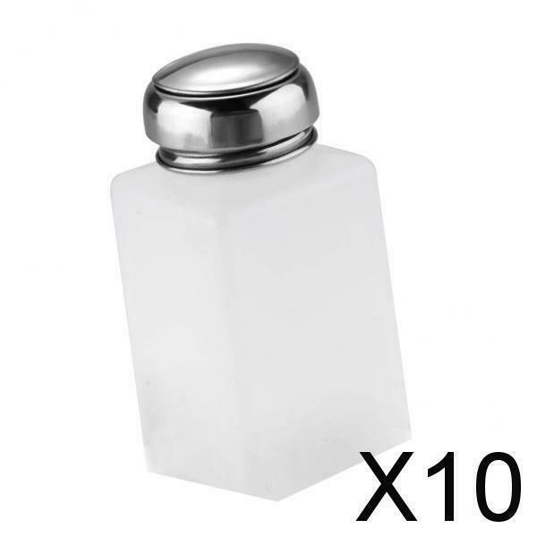 10X 200ML Nail Polish Remover Alcohol Liquid Press Pumping Dispenser Bottle