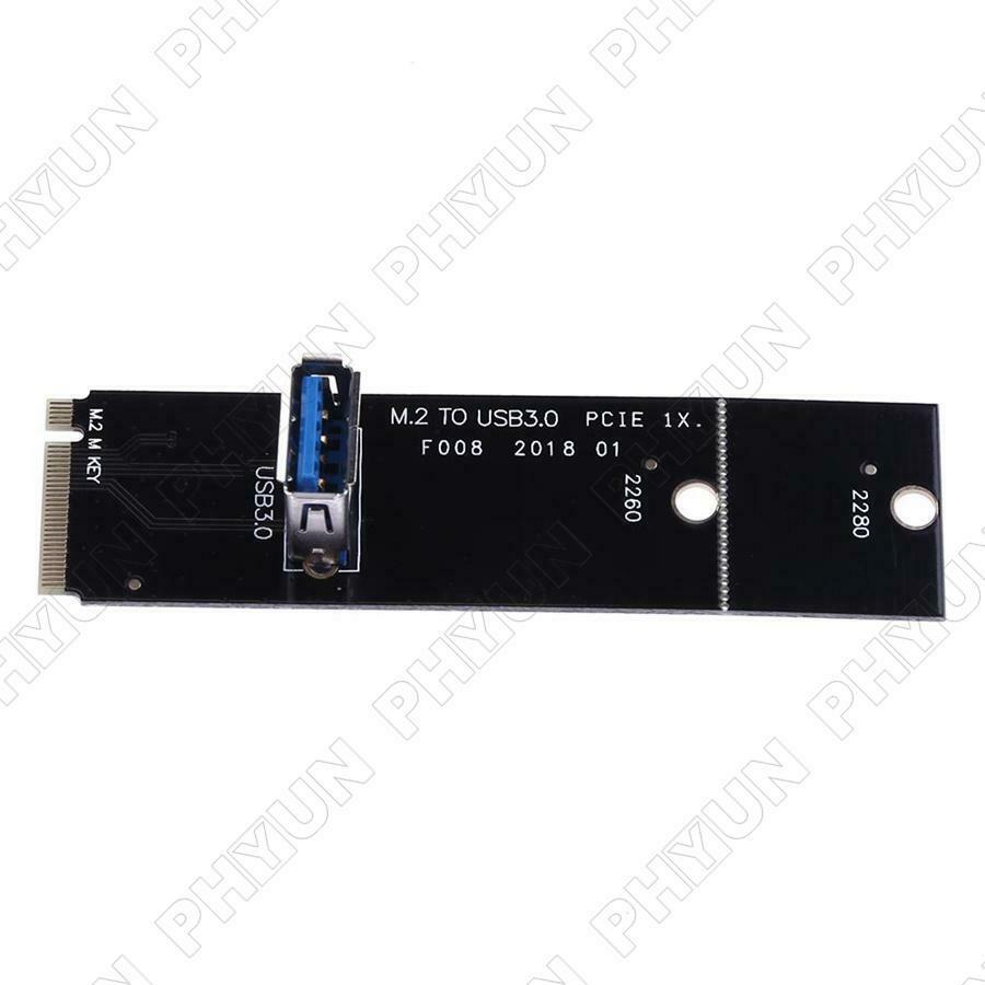 For Mining M.2 To USB 3.0 Transfer PCI-E 1X/2X/4X/8X/16X Riser Card Adapter Kit
