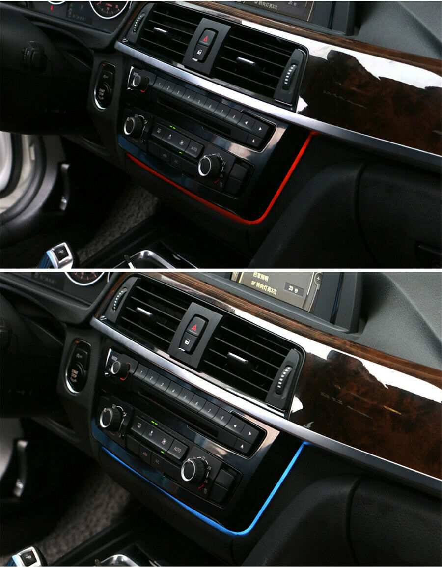 Adjustable Carbon Fiber Car Stereo Fascia Console Decoration Atmosphere Lights