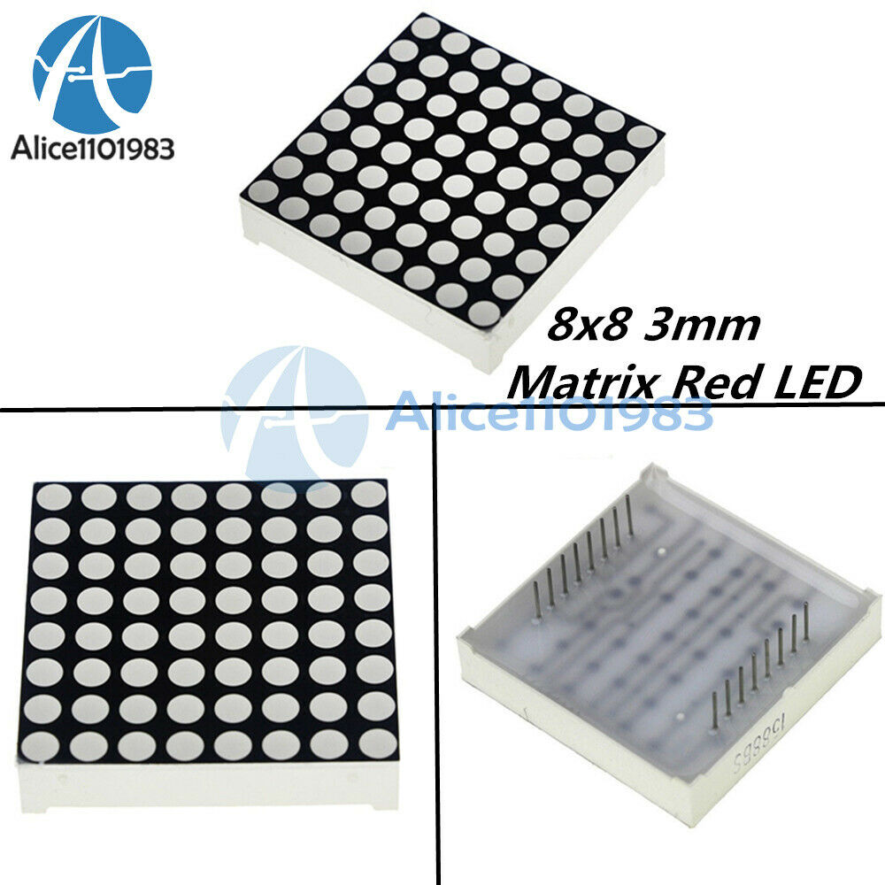 8*8 3mm Dot Matrix Display Red LED Display Common Anode 8x8 Dot