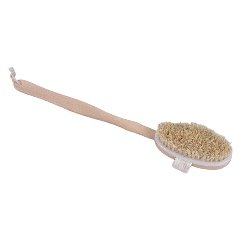 15" Handle Back Body Shower Spa Bath Brush Exfoliating Skin Clean Scrubbe.l8